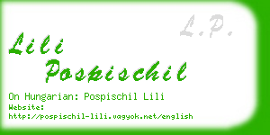 lili pospischil business card